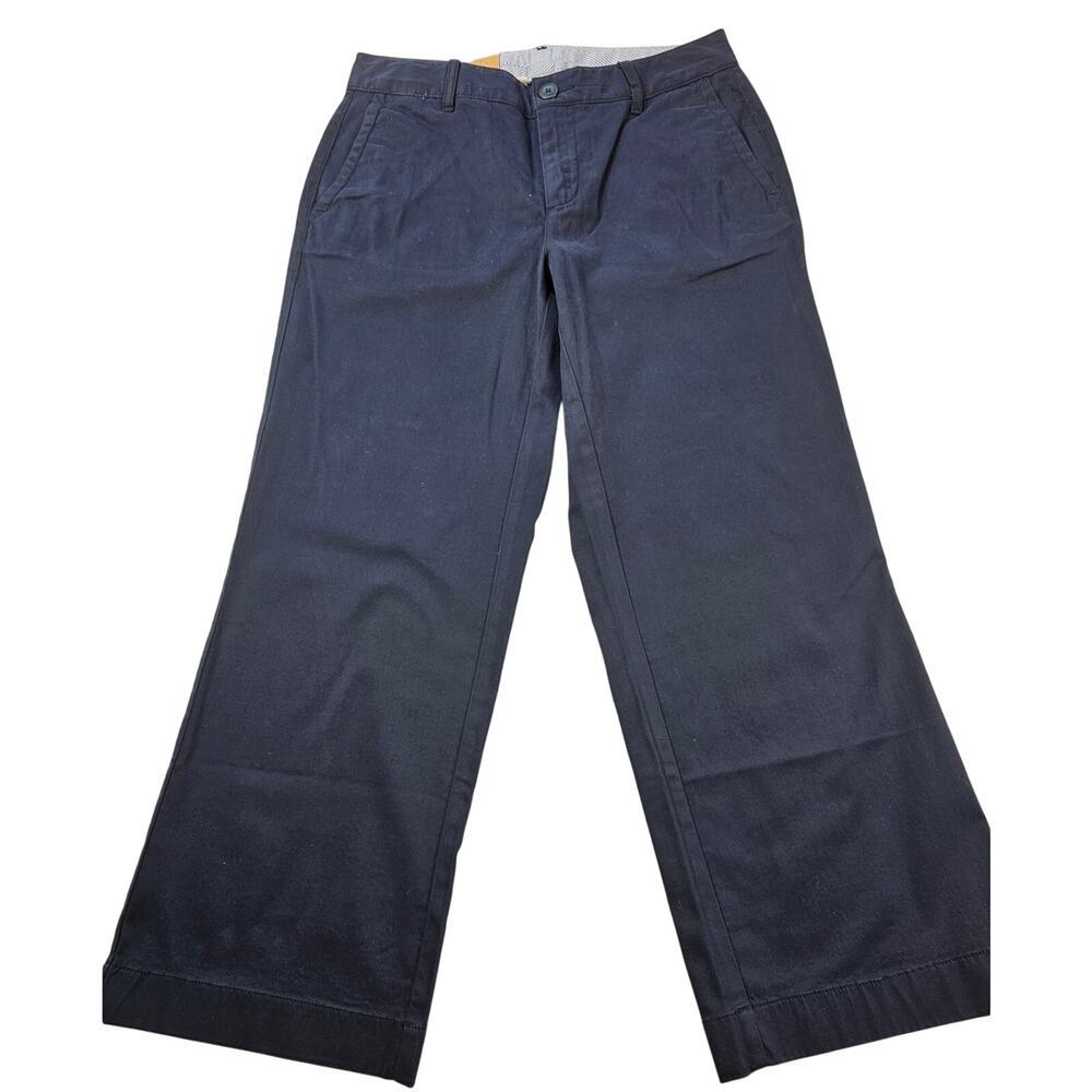 NWT navy blue favorite fit slacks pants LL bean size 2 career business casual